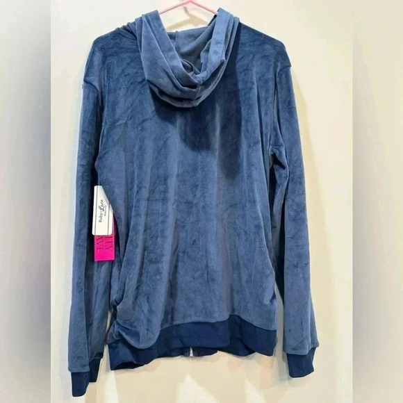 Ruby & Lace Blue Maternity Zip Up Hoodie - Sizes M & XL - Picture 7 of 10